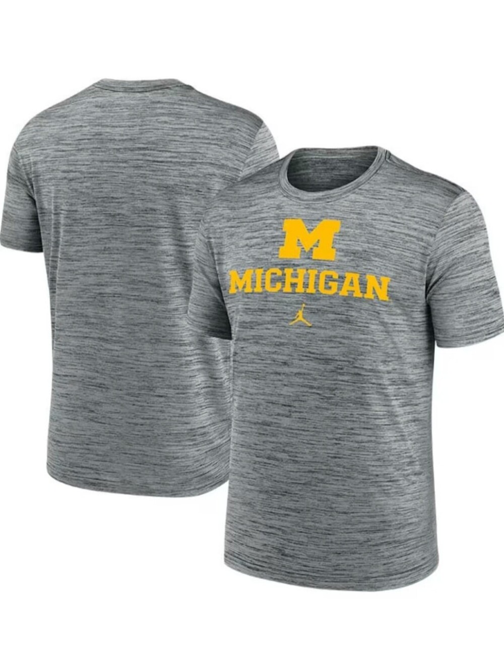 The NIKE Tee University of Michigan Heather Gray JORDAN DRI-FIT NEW with TAGS